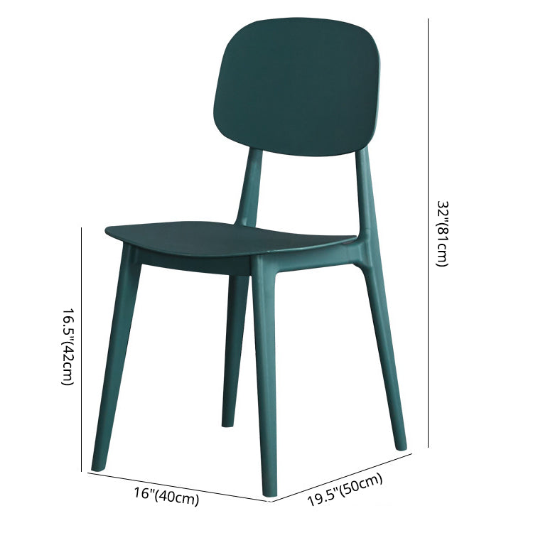Modern Kitchen Dining Side Chair Plastic Opening Back Dining Side Chair Clearhalo ' kitchen&dining_furn' 'Dining Chairs' 'Dining Tables & Seating' 'dining_chair' 'furn' 'furn_dining_chair' 'Furniture' 'furniture_dining_chair' 'Kitchen & Dining Furniture' 'kitchen' 3540681
