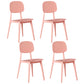Modern Kitchen Dining Side Chair Plastic Opening Back Dining Side Chair Pink 4 Piece Set Clearhalo ' kitchen&dining_furn' 'Dining Chairs' 'Dining Tables & Seating' 'dining_chair' 'furn' 'furn_dining_chair' 'Furniture' 'furniture_dining_chair' 'Kitchen & Dining Furniture' 'kitchen' 3540682