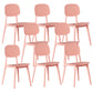 Modern Kitchen Dining Side Chair Plastic Opening Back Dining Side Chair Pink 8 Piece Set Clearhalo ' kitchen&dining_furn' 'Dining Chairs' 'Dining Tables & Seating' 'dining_chair' 'furn' 'furn_dining_chair' 'Furniture' 'furniture_dining_chair' 'Kitchen & Dining Furniture' 'kitchen' 3540684