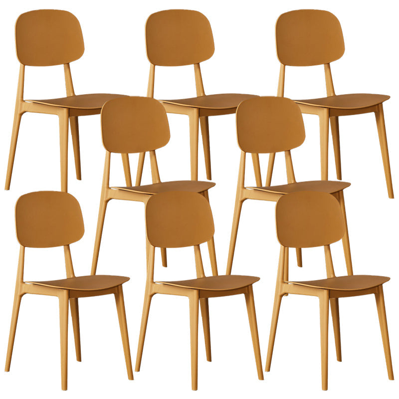 Modern Kitchen Dining Side Chair Plastic Opening Back Dining Side Chair Ginger 8 Piece Set Clearhalo ' kitchen&dining_furn' 'Dining Chairs' 'Dining Tables & Seating' 'dining_chair' 'furn' 'furn_dining_chair' 'Furniture' 'furniture_dining_chair' 'Kitchen & Dining Furniture' 'kitchen' 3540688