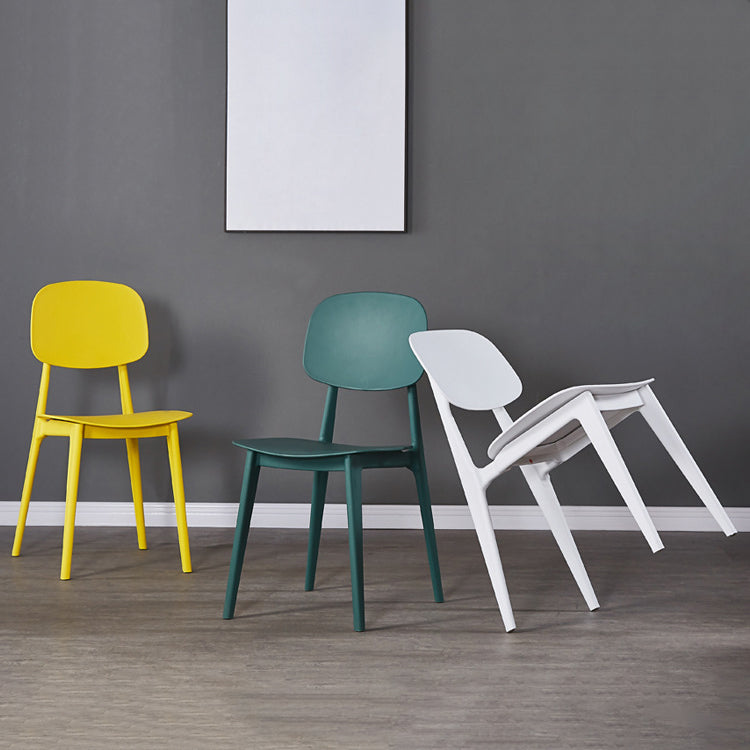 Modern Kitchen Dining Side Chair Plastic Opening Back Dining Side Chair Clearhalo ' kitchen&dining_furn' 'Dining Chairs' 'Dining Tables & Seating' 'dining_chair' 'furn' 'furn_dining_chair' 'Furniture' 'furniture_dining_chair' 'Kitchen & Dining Furniture' 'kitchen' 3540689