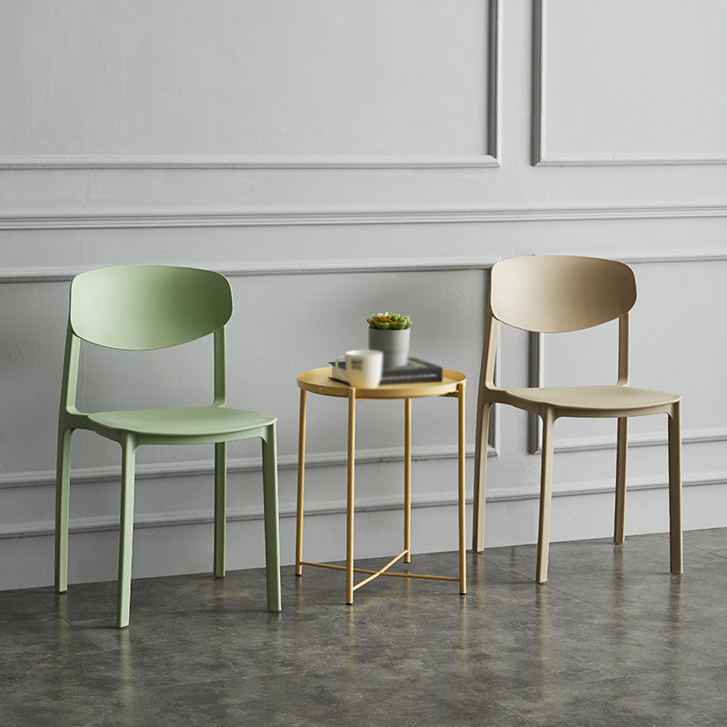 Minimalist Opening Back Dining Side Chair Kitchen Plastic Dining Side Chair Clearhalo ' kitchen&dining_furn' 'Dining Chairs' 'Dining Tables & Seating' 'dining_chair' 'furn' 'furn_dining_chair' 'Furniture' 'furniture_dining_chair' 'Kitchen & Dining Furniture' 'kitchen' 3540693