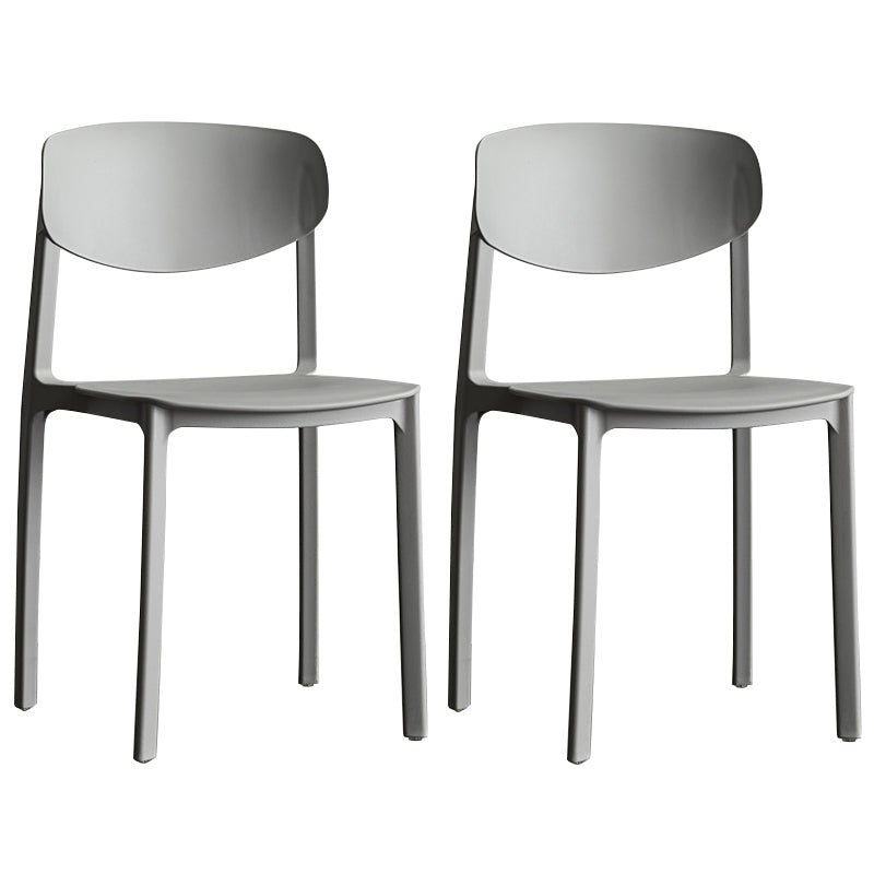 Minimalist Opening Back Dining Side Chair Kitchen Plastic Dining Side Chair Grey 2 Piece Set Clearhalo ' kitchen&dining_furn' 'Dining Chairs' 'Dining Tables & Seating' 'dining_chair' 'furn' 'furn_dining_chair' 'Furniture' 'furniture_dining_chair' 'Kitchen & Dining Furniture' 'kitchen' 3540696