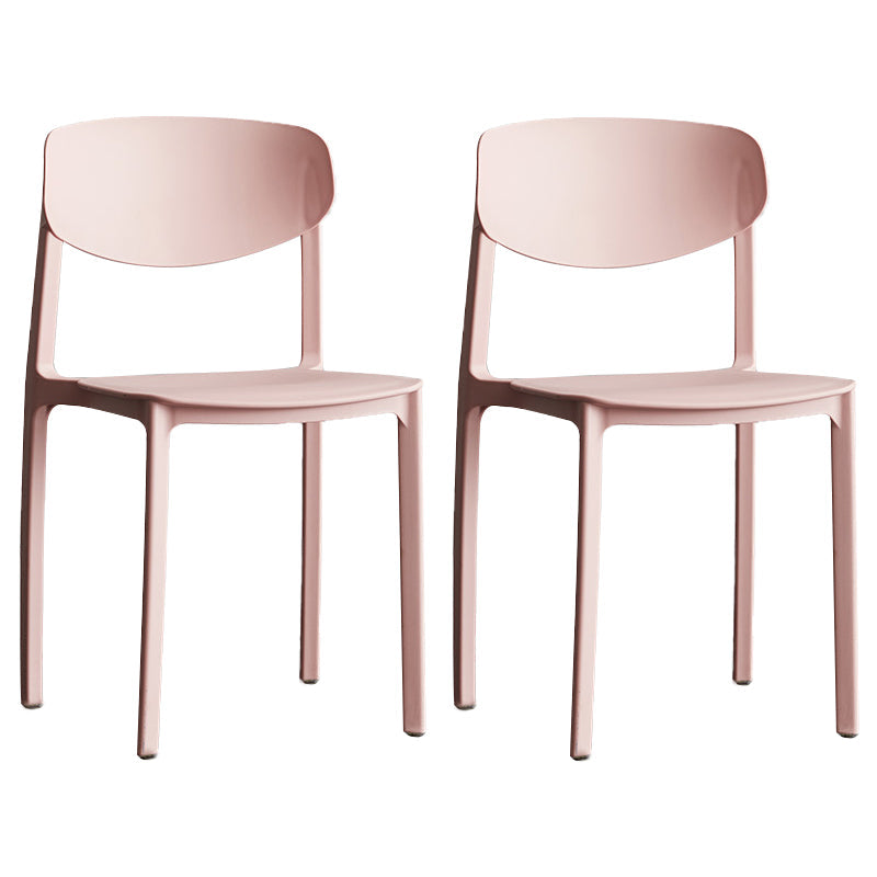 Minimalist Opening Back Dining Side Chair Kitchen Plastic Dining Side Chair Pink 2 Piece Set Clearhalo ' kitchen&dining_furn' 'Dining Chairs' 'Dining Tables & Seating' 'dining_chair' 'furn' 'furn_dining_chair' 'Furniture' 'furniture_dining_chair' 'Kitchen & Dining Furniture' 'kitchen' 3540702