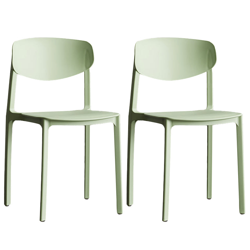 Minimalist Opening Back Dining Side Chair Kitchen Plastic Dining Side Chair Light Green 2 Piece Set Clearhalo ' kitchen&dining_furn' 'Dining Chairs' 'Dining Tables & Seating' 'dining_chair' 'furn' 'furn_dining_chair' 'Furniture' 'furniture_dining_chair' 'Kitchen & Dining Furniture' 'kitchen' 3540708