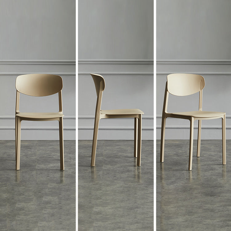 Minimalist Opening Back Dining Side Chair Kitchen Plastic Dining Side Chair Clearhalo ' kitchen&dining_furn' 'Dining Chairs' 'Dining Tables & Seating' 'dining_chair' 'furn' 'furn_dining_chair' 'Furniture' 'furniture_dining_chair' 'Kitchen & Dining Furniture' 'kitchen' 3540709