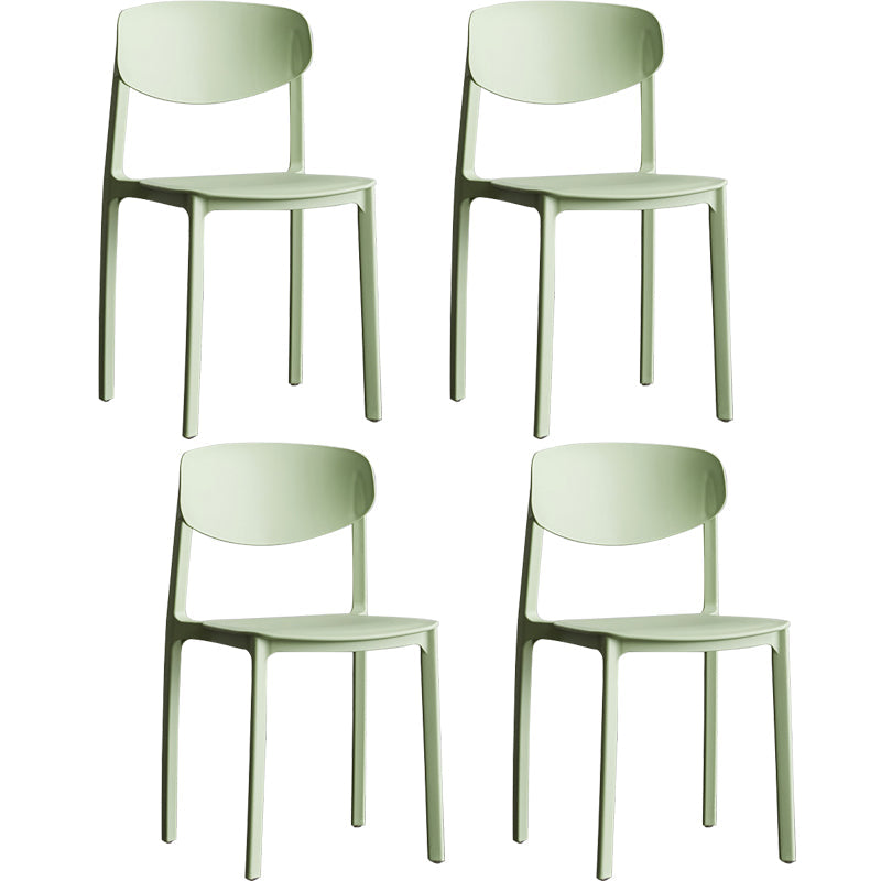 Minimalist Opening Back Dining Side Chair Kitchen Plastic Dining Side Chair Light Green 4 Piece Set Clearhalo ' kitchen&dining_furn' 'Dining Chairs' 'Dining Tables & Seating' 'dining_chair' 'furn' 'furn_dining_chair' 'Furniture' 'furniture_dining_chair' 'Kitchen & Dining Furniture' 'kitchen' 3540710