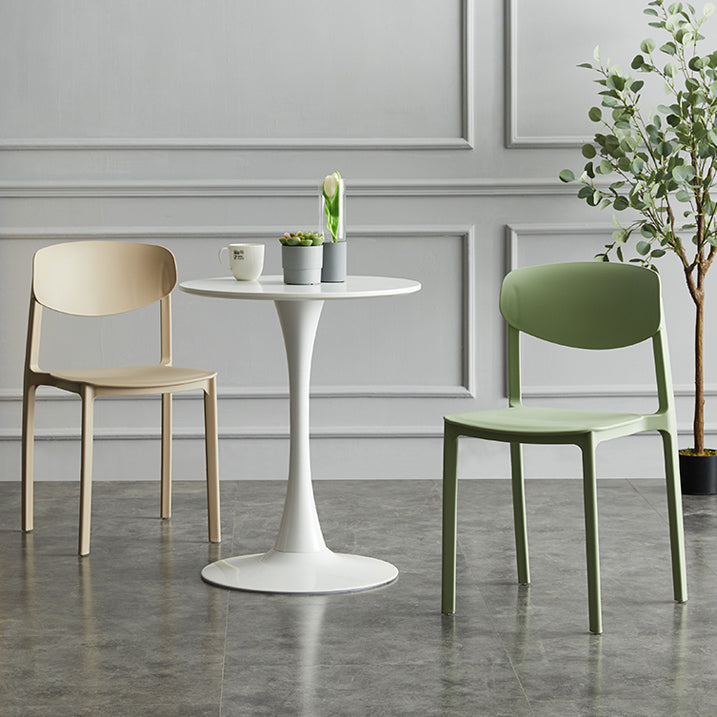 Minimalist Opening Back Dining Side Chair Kitchen Plastic Dining Side Chair Clearhalo ' kitchen&dining_furn' 'Dining Chairs' 'Dining Tables & Seating' 'dining_chair' 'furn' 'furn_dining_chair' 'Furniture' 'furniture_dining_chair' 'Kitchen & Dining Furniture' 'kitchen' 3540714