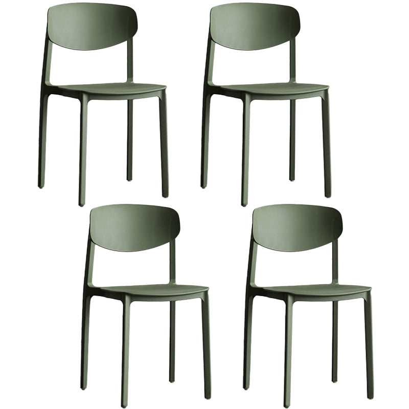 Minimalist Opening Back Dining Side Chair Kitchen Plastic Dining Side Chair Army Green 4 Piece Set Clearhalo ' kitchen&dining_furn' 'Dining Chairs' 'Dining Tables & Seating' 'dining_chair' 'furn' 'furn_dining_chair' 'Furniture' 'furniture_dining_chair' 'Kitchen & Dining Furniture' 'kitchen' 3540715