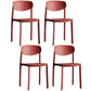 Minimalist Opening Back Dining Side Chair Kitchen Plastic Dining Side Chair Red 4 Piece Set Clearhalo ' kitchen&dining_furn' 'Dining Chairs' 'Dining Tables & Seating' 'dining_chair' 'furn' 'furn_dining_chair' 'Furniture' 'furniture_dining_chair' 'Kitchen & Dining Furniture' 'kitchen' 3540723