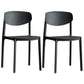 Minimalist Opening Back Dining Side Chair Kitchen Plastic Dining Side Chair Black 2 Piece Set Clearhalo ' kitchen&dining_furn' 'Dining Chairs' 'Dining Tables & Seating' 'dining_chair' 'furn' 'furn_dining_chair' 'Furniture' 'furniture_dining_chair' 'Kitchen & Dining Furniture' 'kitchen' 3540725