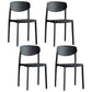 Minimalist Opening Back Dining Side Chair Kitchen Plastic Dining Side Chair Black 4 Piece Set Clearhalo ' kitchen&dining_furn' 'Dining Chairs' 'Dining Tables & Seating' 'dining_chair' 'furn' 'furn_dining_chair' 'Furniture' 'furniture_dining_chair' 'Kitchen & Dining Furniture' 'kitchen' 3540726