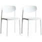 Minimalist Opening Back Dining Side Chair Kitchen Plastic Dining Side Chair White 2 Piece Set Clearhalo ' kitchen&dining_furn' 'Dining Chairs' 'Dining Tables & Seating' 'dining_chair' 'furn' 'furn_dining_chair' 'Furniture' 'furniture_dining_chair' 'Kitchen & Dining Furniture' 'kitchen' 3540728