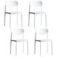 Minimalist Opening Back Dining Side Chair Kitchen Plastic Dining Side Chair White 4 Piece Set Clearhalo ' kitchen&dining_furn' 'Dining Chairs' 'Dining Tables & Seating' 'dining_chair' 'furn' 'furn_dining_chair' 'Furniture' 'furniture_dining_chair' 'Kitchen & Dining Furniture' 'kitchen' 3540729