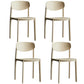 Minimalist Opening Back Dining Side Chair Kitchen Plastic Dining Side Chair Khaki 4 Piece Set Clearhalo ' kitchen&dining_furn' 'Dining Chairs' 'Dining Tables & Seating' 'dining_chair' 'furn' 'furn_dining_chair' 'Furniture' 'furniture_dining_chair' 'Kitchen & Dining Furniture' 'kitchen' 3540732