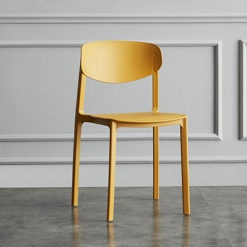 Minimalist Opening Back Dining Side Chair Kitchen Plastic Dining Side Chair Ginger 1 Piece Clearhalo ' kitchen&dining_furn' 'Dining Chairs' 'Dining Tables & Seating' 'dining_chair' 'furn' 'furn_dining_chair' 'Furniture' 'furniture_dining_chair' 'Kitchen & Dining Furniture' 'kitchen' 3540733