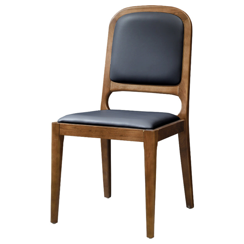 Modern Style Side Solid Dining Room Chair Leather Open Back Chair for Home Use Blackish Green 1 Piece Clearhalo ' kitchen&dining_furn' 'Dining Chairs' 'Dining Tables & Seating' 'dining_chair' 'furn' 'furn_dining_chair' 'Furniture' 'furniture_dining_chair' 'Kitchen & Dining Furniture' 'kitchen' 3540737