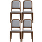 Modern Style Side Solid Dining Room Chair Leather Open Back Chair for Home Use Grey 4 Piece Set Clearhalo ' kitchen&dining_furn' 'Dining Chairs' 'Dining Tables & Seating' 'dining_chair' 'furn' 'furn_dining_chair' 'Furniture' 'furniture_dining_chair' 'Kitchen & Dining Furniture' 'kitchen' 3540752