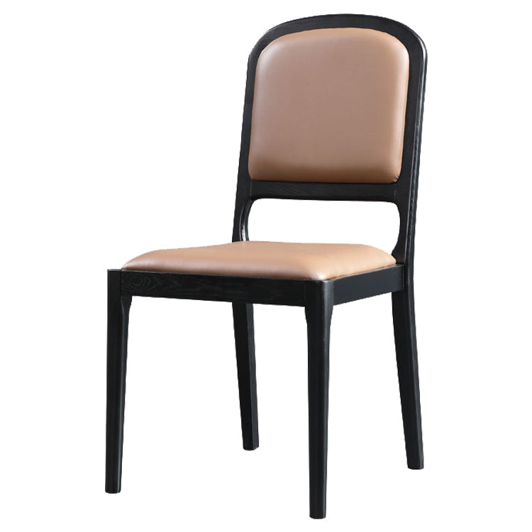 Modern Style Side Solid Dining Room Chair Leather Open Back Chair for Home Use Brown 1 Piece Clearhalo ' kitchen&dining_furn' 'Dining Chairs' 'Dining Tables & Seating' 'dining_chair' 'furn' 'furn_dining_chair' 'Furniture' 'furniture_dining_chair' 'Kitchen & Dining Furniture' 'kitchen' 3540756