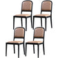 Modern Style Side Solid Dining Room Chair Leather Open Back Chair for Home Use Brown 4 Piece Set Clearhalo ' kitchen&dining_furn' 'Dining Chairs' 'Dining Tables & Seating' 'dining_chair' 'furn' 'furn_dining_chair' 'Furniture' 'furniture_dining_chair' 'Kitchen & Dining Furniture' 'kitchen' 3540758