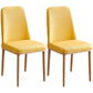 Contemporary Home Side Chair Parsons Back Metal Dining Room Chair with Sponge Cushion Yellow Natural Wood Set of 2 Clearhalo ' kitchen&dining_furn' 'Dining Chairs' 'Dining Tables & Seating' 'dining_chair' 'Furniture' 'furniture_dining_chair' 'Kitchen & Dining Furniture' 'kitchen' 3540776