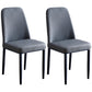 Contemporary Home Side Chair Parsons Back Metal Dining Room Chair with Sponge Cushion Grey Black Set of 2 Clearhalo ' kitchen&dining_furn' 'Dining Chairs' 'Dining Tables & Seating' 'dining_chair' 'Furniture' 'furniture_dining_chair' 'Kitchen & Dining Furniture' 'kitchen' 3540781