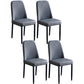 Contemporary Home Side Chair Parsons Back Metal Dining Room Chair with Sponge Cushion Grey Black Set of 4 Clearhalo ' kitchen&dining_furn' 'Dining Chairs' 'Dining Tables & Seating' 'dining_chair' 'Furniture' 'furniture_dining_chair' 'Kitchen & Dining Furniture' 'kitchen' 3540783