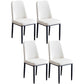 Contemporary Home Side Chair Parsons Back Metal Dining Room Chair with Sponge Cushion Off-White Black Set of 4 Clearhalo ' kitchen&dining_furn' 'Dining Chairs' 'Dining Tables & Seating' 'dining_chair' 'Furniture' 'furniture_dining_chair' 'Kitchen & Dining Furniture' 'kitchen' 3540792