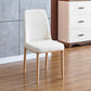 Contemporary Home Side Chair Parsons Back Metal Dining Room Chair with Sponge Cushion Off-White Natural Wood 1 Piece Clearhalo ' kitchen&dining_furn' 'Dining Chairs' 'Dining Tables & Seating' 'dining_chair' 'Furniture' 'furniture_dining_chair' 'Kitchen & Dining Furniture' 'kitchen' 3540793