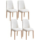 Contemporary Home Side Chair Parsons Back Metal Dining Room Chair with Sponge Cushion Off-White Natural Wood Set of 4 Clearhalo ' kitchen&dining_furn' 'Dining Chairs' 'Dining Tables & Seating' 'dining_chair' 'Furniture' 'furniture_dining_chair' 'Kitchen & Dining Furniture' 'kitchen' 3540795
