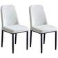 Contemporary Home Side Chair Parsons Back Metal Dining Room Chair with Sponge Cushion Light Gray Black Set of 2 Clearhalo ' kitchen&dining_furn' 'Dining Chairs' 'Dining Tables & Seating' 'dining_chair' 'Furniture' 'furniture_dining_chair' 'Kitchen & Dining Furniture' 'kitchen' 3540800