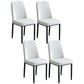 Contemporary Home Side Chair Parsons Back Metal Dining Room Chair with Sponge Cushion Light Gray Black Set of 4 Clearhalo ' kitchen&dining_furn' 'Dining Chairs' 'Dining Tables & Seating' 'dining_chair' 'Furniture' 'furniture_dining_chair' 'Kitchen & Dining Furniture' 'kitchen' 3540801