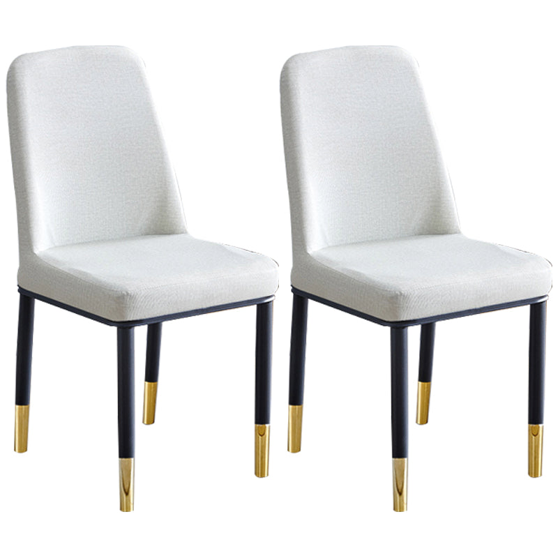 Contemporary Home Side Chair Parsons Back Metal Dining Room Chair with Sponge Cushion Silver Gray Black Set of 2 Clearhalo ' kitchen&dining_furn' 'Dining Chairs' 'Dining Tables & Seating' 'dining_chair' 'Furniture' 'furniture_dining_chair' 'Kitchen & Dining Furniture' 'kitchen' 3540803