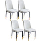 Contemporary Home Side Chair Parsons Back Metal Dining Room Chair with Sponge Cushion Silver Gray Black Set of 4 Clearhalo ' kitchen&dining_furn' 'Dining Chairs' 'Dining Tables & Seating' 'dining_chair' 'Furniture' 'furniture_dining_chair' 'Kitchen & Dining Furniture' 'kitchen' 3540804