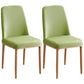 Contemporary Home Side Chair Parsons Back Metal Dining Room Chair with Sponge Cushion Green Natural Wood Set of 2 Clearhalo ' kitchen&dining_furn' 'Dining Chairs' 'Dining Tables & Seating' 'dining_chair' 'Furniture' 'furniture_dining_chair' 'Kitchen & Dining Furniture' 'kitchen' 3540812