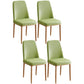 Contemporary Home Side Chair Parsons Back Metal Dining Room Chair with Sponge Cushion Green Natural Wood Set of 4 Clearhalo ' kitchen&dining_furn' 'Dining Chairs' 'Dining Tables & Seating' 'dining_chair' 'Furniture' 'furniture_dining_chair' 'Kitchen & Dining Furniture' 'kitchen' 3540813