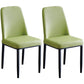 Contemporary Home Side Chair Parsons Back Metal Dining Room Chair with Sponge Cushion Green Black Set of 2 Clearhalo ' kitchen&dining_furn' 'Dining Chairs' 'Dining Tables & Seating' 'dining_chair' 'Furniture' 'furniture_dining_chair' 'Kitchen & Dining Furniture' 'kitchen' 3540815