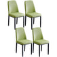 Contemporary Home Side Chair Parsons Back Metal Dining Room Chair with Sponge Cushion Green Black Set of 4 Clearhalo ' kitchen&dining_furn' 'Dining Chairs' 'Dining Tables & Seating' 'dining_chair' 'Furniture' 'furniture_dining_chair' 'Kitchen & Dining Furniture' 'kitchen' 3540816