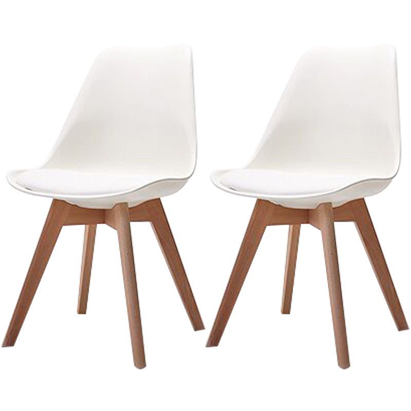 Scandinavian Style Beech Wood Chairs Kitchen Dining Room Solid Side Chair White Set of 2 Clearhalo ' kitchen&dining_furn' 'Dining Chairs' 'Dining Tables & Seating' 'dining_chair' 'Furniture' 'furniture_dining_chair' 'Kitchen & Dining Furniture' 'kitchen' 3540819