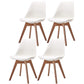 Scandinavian Style Beech Wood Chairs Kitchen Dining Room Solid Side Chair White Set of 4 Clearhalo ' kitchen&dining_furn' 'Dining Chairs' 'Dining Tables & Seating' 'dining_chair' 'Furniture' 'furniture_dining_chair' 'Kitchen & Dining Furniture' 'kitchen' 3540821