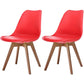 Scandinavian Style Beech Wood Chairs Kitchen Dining Room Solid Side Chair Red Set of 2 Clearhalo ' kitchen&dining_furn' 'Dining Chairs' 'Dining Tables & Seating' 'dining_chair' 'Furniture' 'furniture_dining_chair' 'Kitchen & Dining Furniture' 'kitchen' 3540825