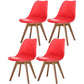 Scandinavian Style Beech Wood Chairs Kitchen Dining Room Solid Side Chair Red Set of 4 Clearhalo ' kitchen&dining_furn' 'Dining Chairs' 'Dining Tables & Seating' 'dining_chair' 'Furniture' 'furniture_dining_chair' 'Kitchen & Dining Furniture' 'kitchen' 3540827