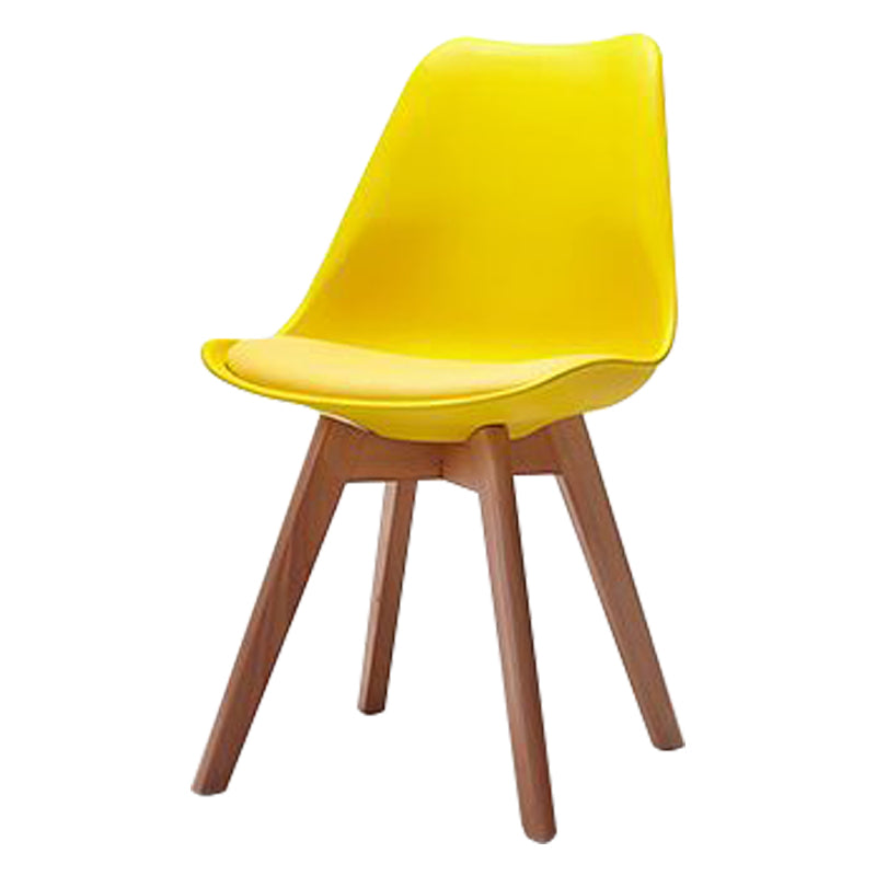 Scandinavian Style Beech Wood Chairs Kitchen Dining Room Solid Side Chair Yellow 1 Piece Clearhalo ' kitchen&dining_furn' 'Dining Chairs' 'Dining Tables & Seating' 'dining_chair' 'Furniture' 'furniture_dining_chair' 'Kitchen & Dining Furniture' 'kitchen' 3540829