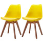 Scandinavian Style Beech Wood Chairs Kitchen Dining Room Solid Side Chair Yellow Set of 2 Clearhalo ' kitchen&dining_furn' 'Dining Chairs' 'Dining Tables & Seating' 'dining_chair' 'Furniture' 'furniture_dining_chair' 'Kitchen & Dining Furniture' 'kitchen' 3540832