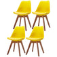 Scandinavian Style Beech Wood Chairs Kitchen Dining Room Solid Side Chair Yellow Set of 4 Clearhalo ' kitchen&dining_furn' 'Dining Chairs' 'Dining Tables & Seating' 'dining_chair' 'Furniture' 'furniture_dining_chair' 'Kitchen & Dining Furniture' 'kitchen' 3540833