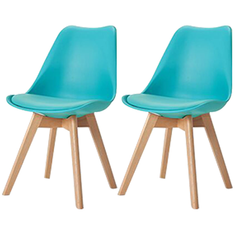 Scandinavian Style Beech Wood Chairs Kitchen Dining Room Solid Side Chair Blue Set of 2 Clearhalo ' kitchen&dining_furn' 'Dining Chairs' 'Dining Tables & Seating' 'dining_chair' 'Furniture' 'furniture_dining_chair' 'Kitchen & Dining Furniture' 'kitchen' 3540835