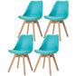 Scandinavian Style Beech Wood Chairs Kitchen Dining Room Solid Side Chair Blue Set of 4 Clearhalo ' kitchen&dining_furn' 'Dining Chairs' 'Dining Tables & Seating' 'dining_chair' 'Furniture' 'furniture_dining_chair' 'Kitchen & Dining Furniture' 'kitchen' 3540836