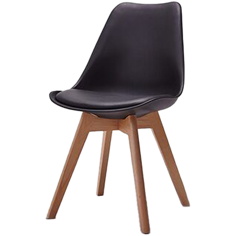 Scandinavian Style Beech Wood Chairs Kitchen Dining Room Solid Side Chair Black 1 Piece Clearhalo ' kitchen&dining_furn' 'Dining Chairs' 'Dining Tables & Seating' 'dining_chair' 'Furniture' 'furniture_dining_chair' 'Kitchen & Dining Furniture' 'kitchen' 3540843