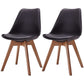 Scandinavian Style Beech Wood Chairs Kitchen Dining Room Solid Side Chair Black Set of 2 Clearhalo ' kitchen&dining_furn' 'Dining Chairs' 'Dining Tables & Seating' 'dining_chair' 'Furniture' 'furniture_dining_chair' 'Kitchen & Dining Furniture' 'kitchen' 3540844