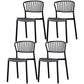 Nordic Style Plastic Dining Room Chair Slat Back Dining Side Chair for Home Use Black 4 Piece Set Clearhalo ' kitchen&dining_furn' 'Dining Chairs' 'Dining Tables & Seating' 'dining_chair' 'furn' 'furn_dining_chair' 'Furniture' 'furniture_dining_chair' 'Kitchen & Dining Furniture' 'kitchen' 3540875